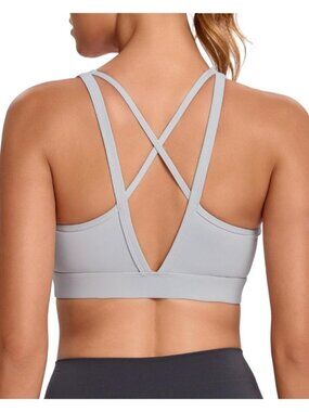 Women's All Grey High Impact Sports Bras for High Support Running Sports Bra